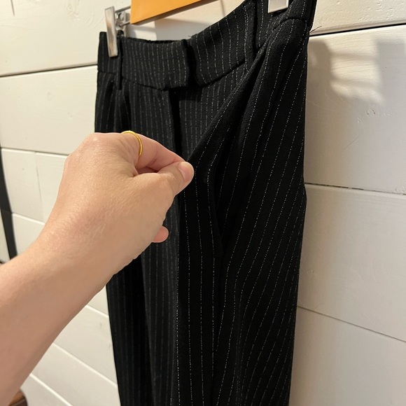🖤 Dynamite Black Pinstripe Trousers – Size P/S - Picture 7 of 9